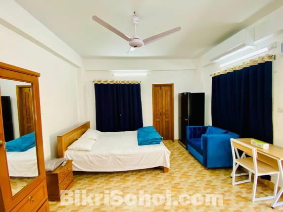 Premium Furnished 1BHK Service Apartment for Rent in Bashund